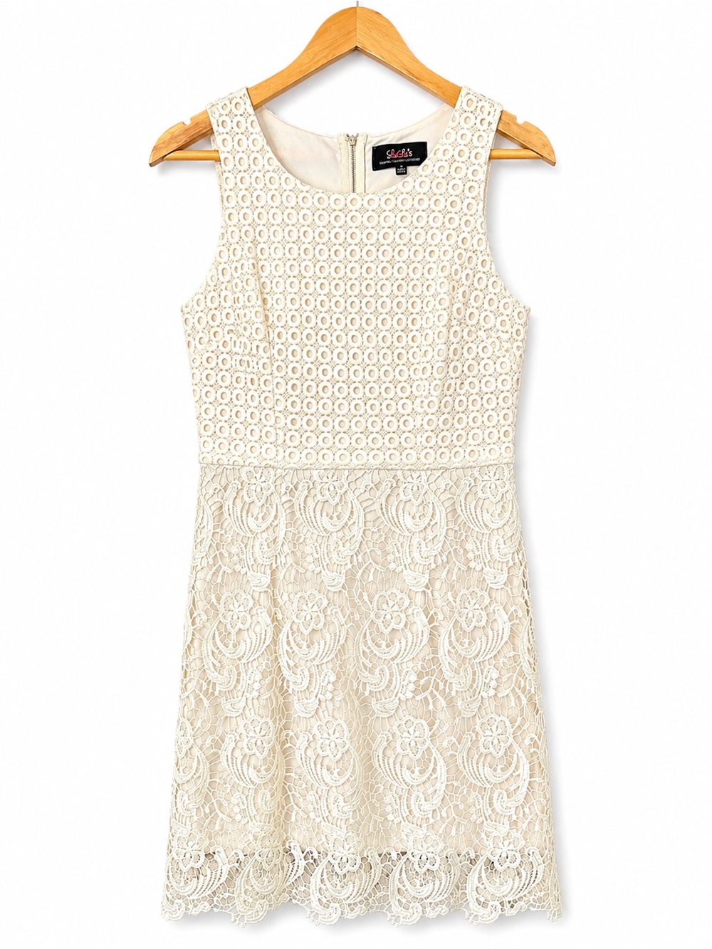 Lulus Ivory Lace Dress Size Small Sleeveless Crochet Bridal Rehearsal Dress